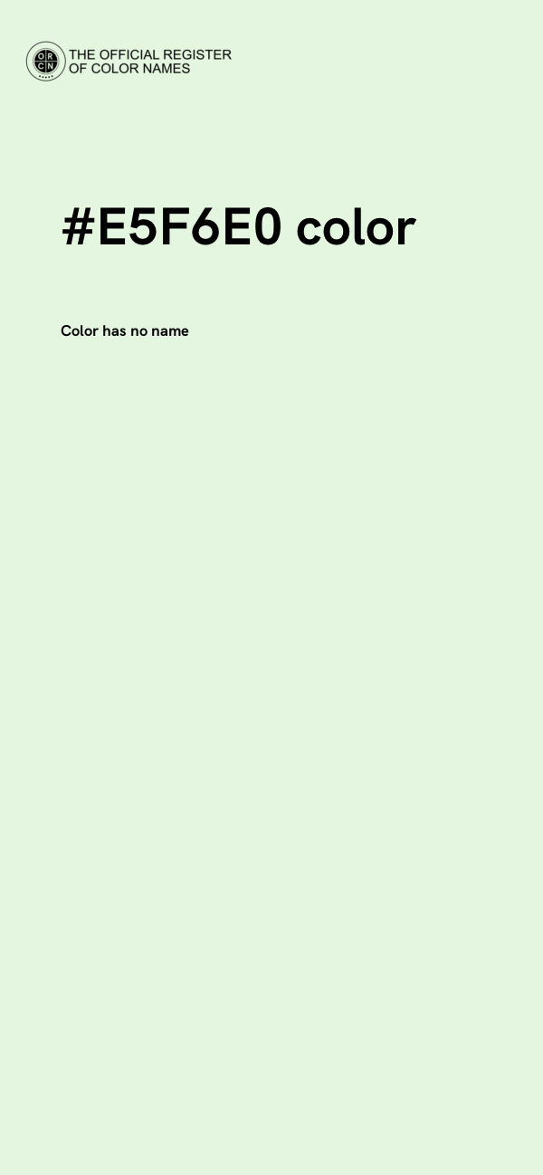 #E5F6E0 color image