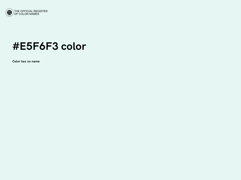 #E5F6F3 color image