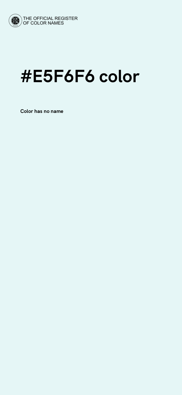 #E5F6F6 color image