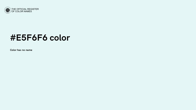 #E5F6F6 color image
