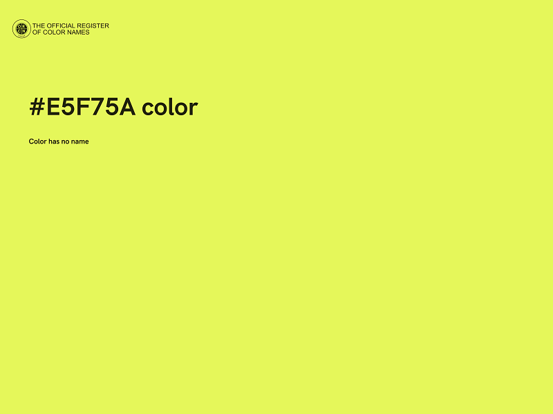 #E5F75A color image