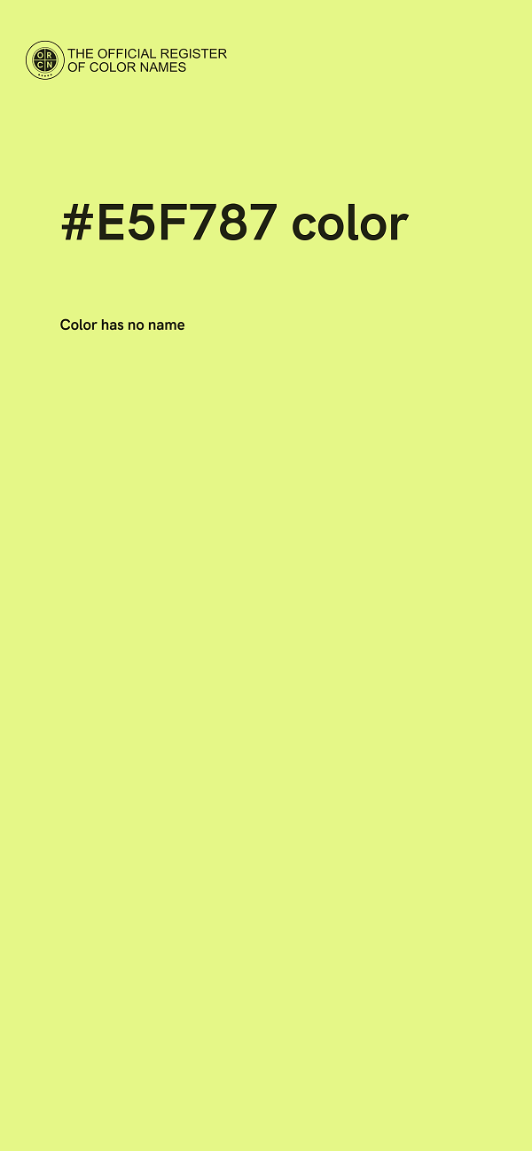 #E5F787 color image