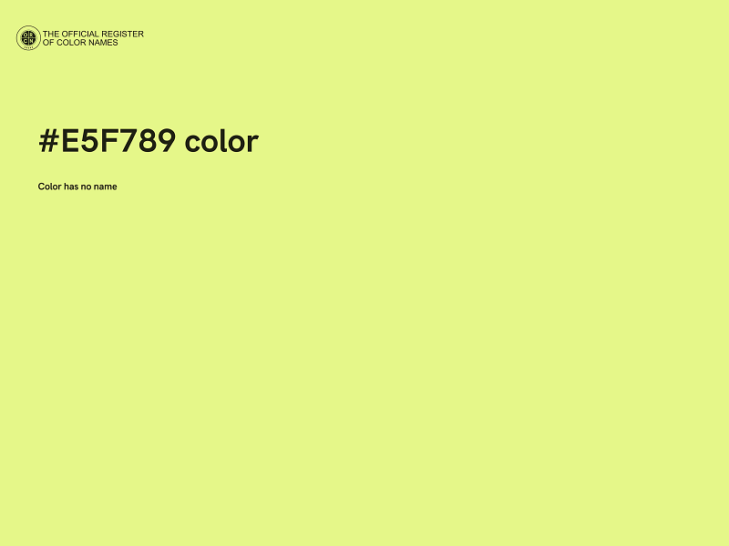 #E5F789 color image