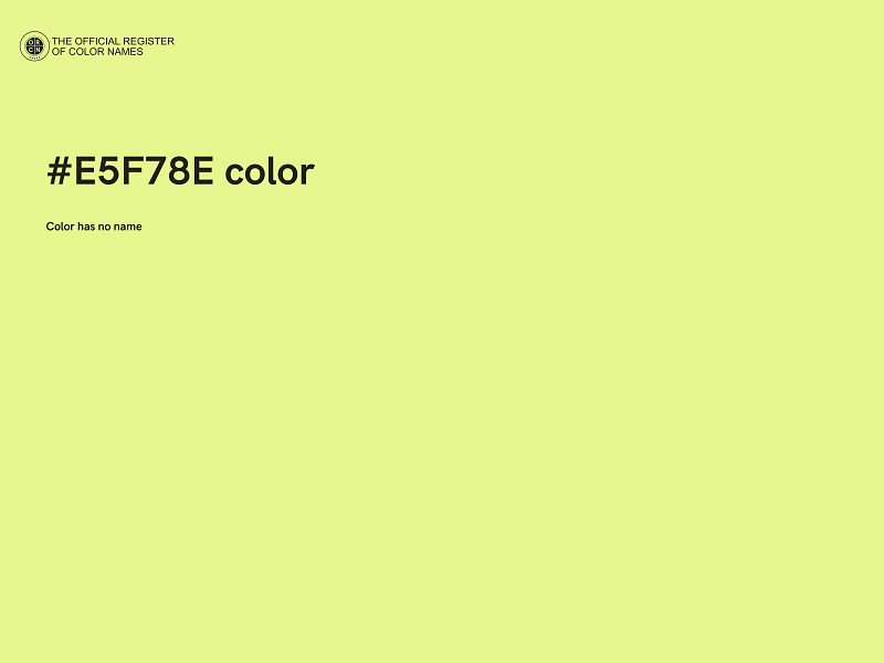 #E5F78E color image