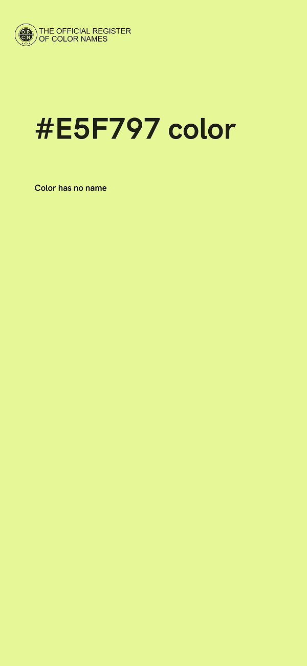 #E5F797 color image