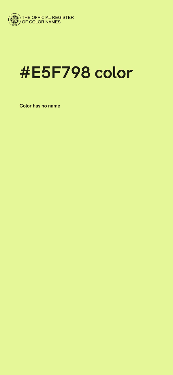 #E5F798 color image