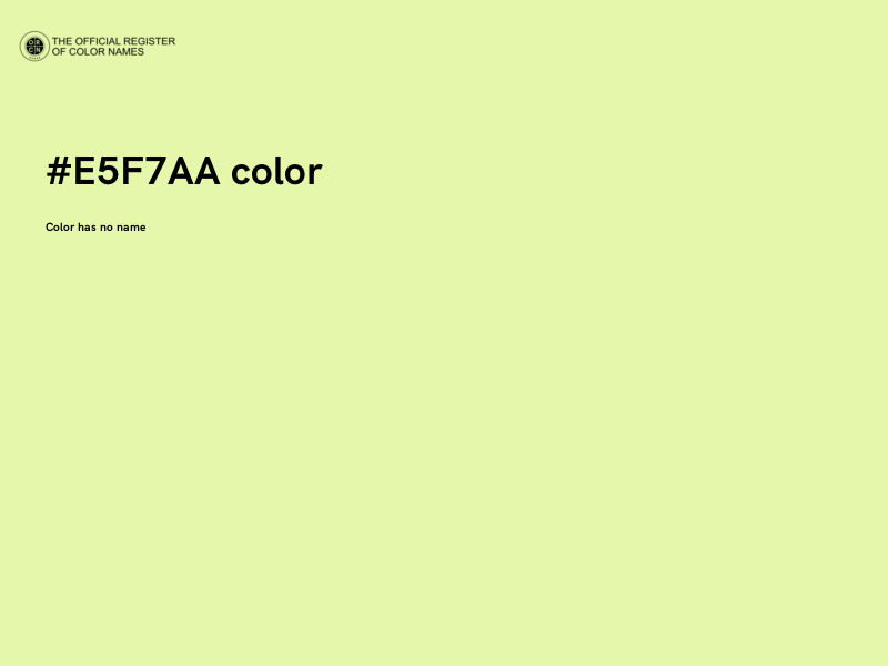#E5F7AA color image
