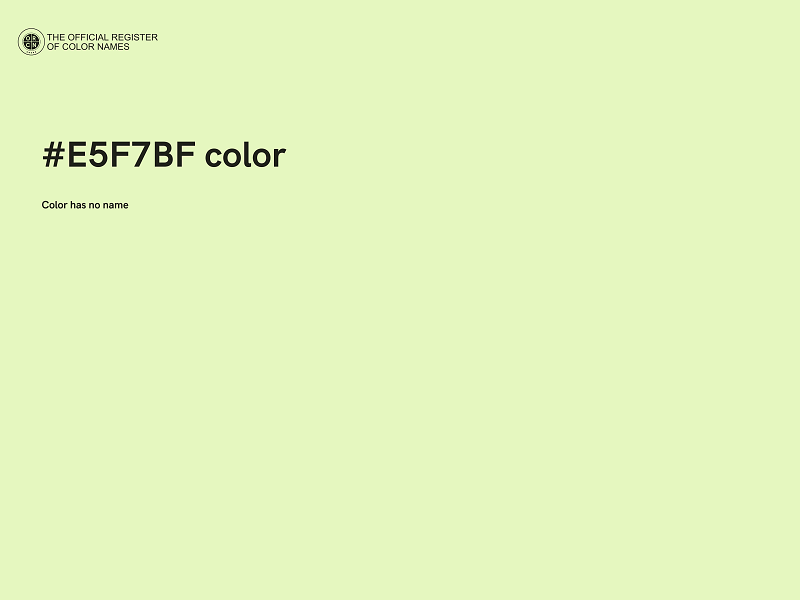 #E5F7BF color image