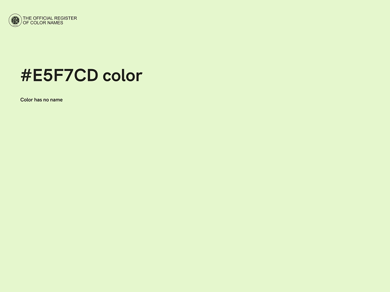 #E5F7CD color image