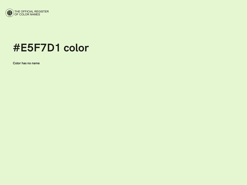 #E5F7D1 color image