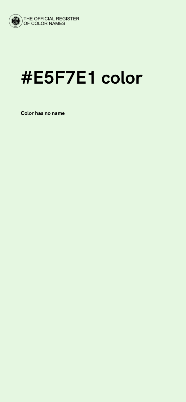 #E5F7E1 color image