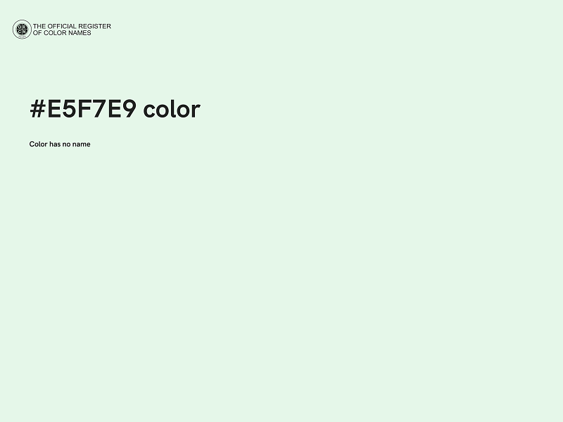 #E5F7E9 color image