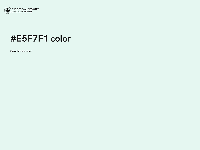 #E5F7F1 color image