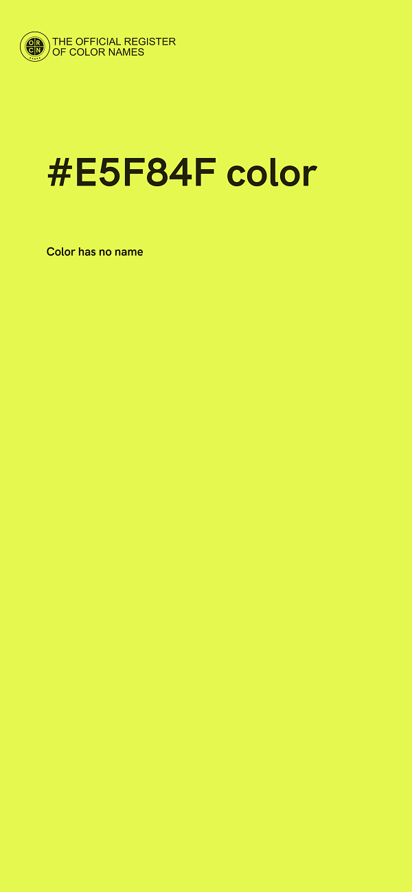 #E5F84F color image