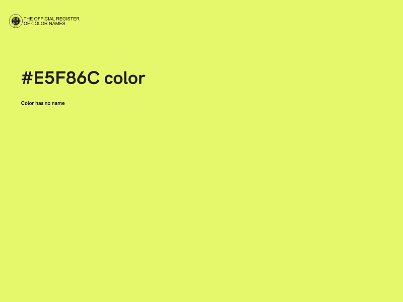 #E5F86C color image