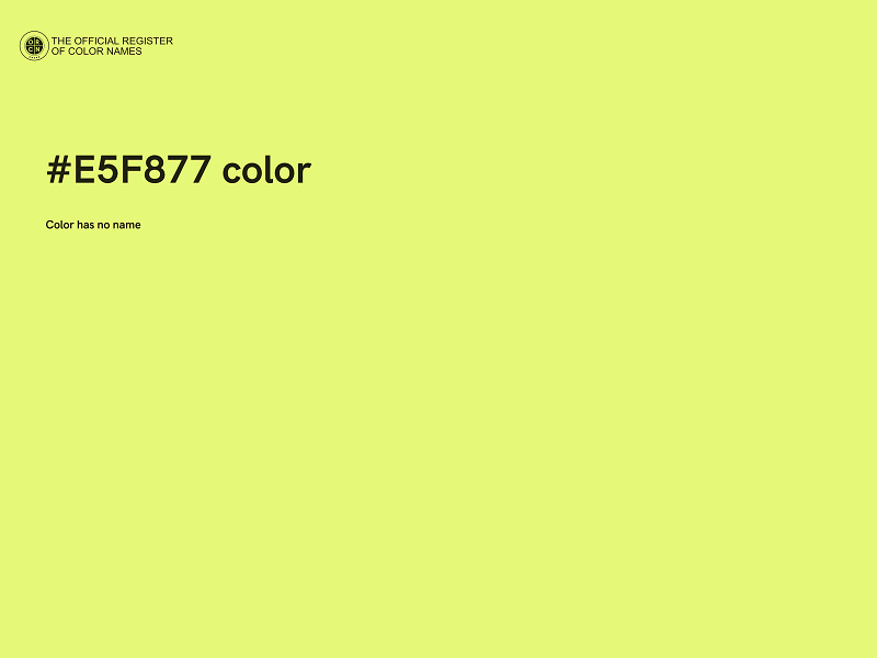 #E5F877 color image