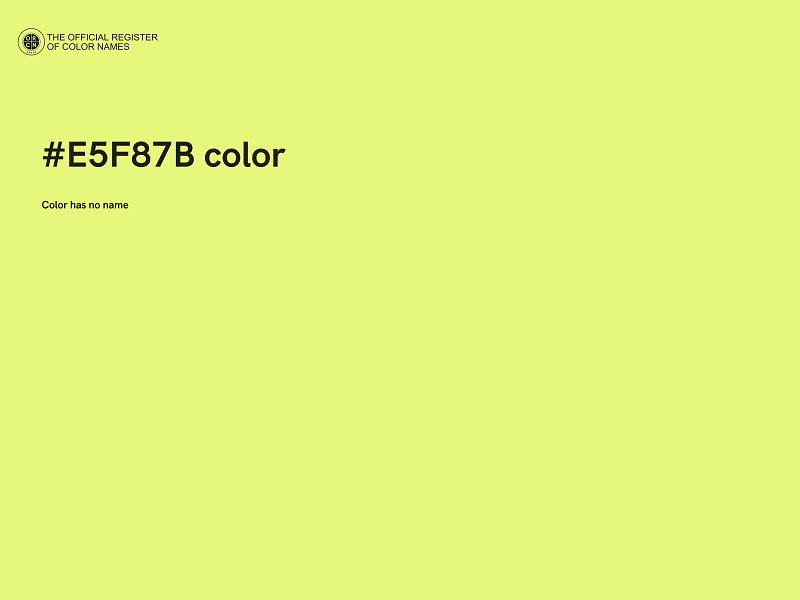#E5F87B color image