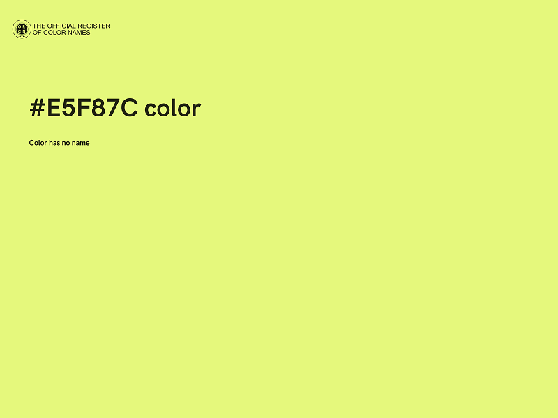 #E5F87C color image