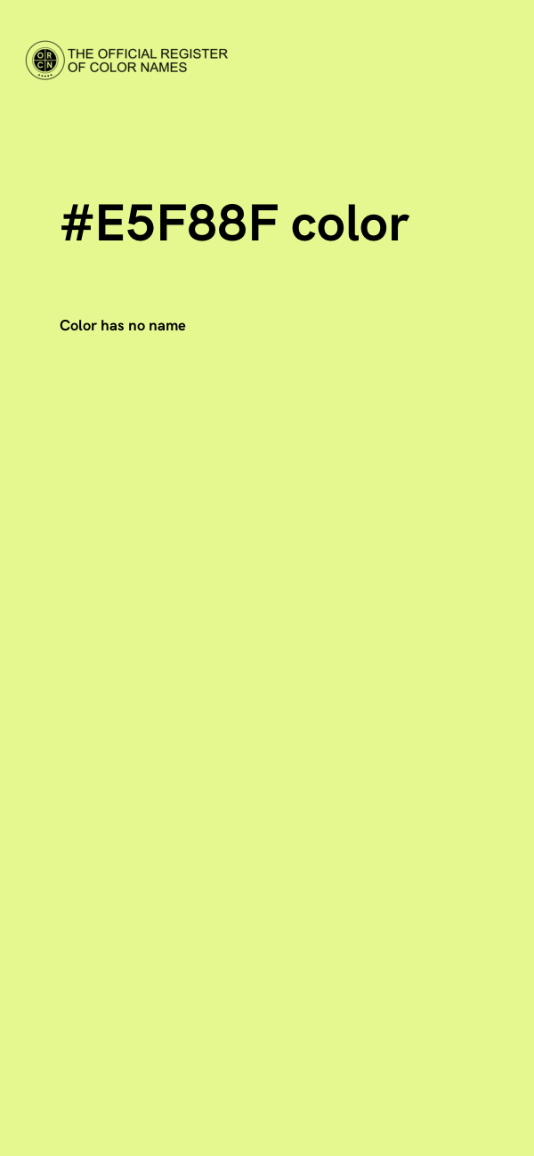 #E5F88F color image