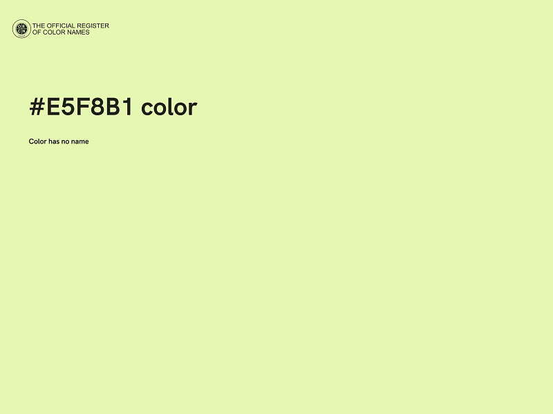 #E5F8B1 color image