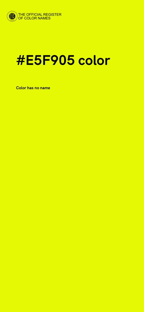 #E5F905 color image
