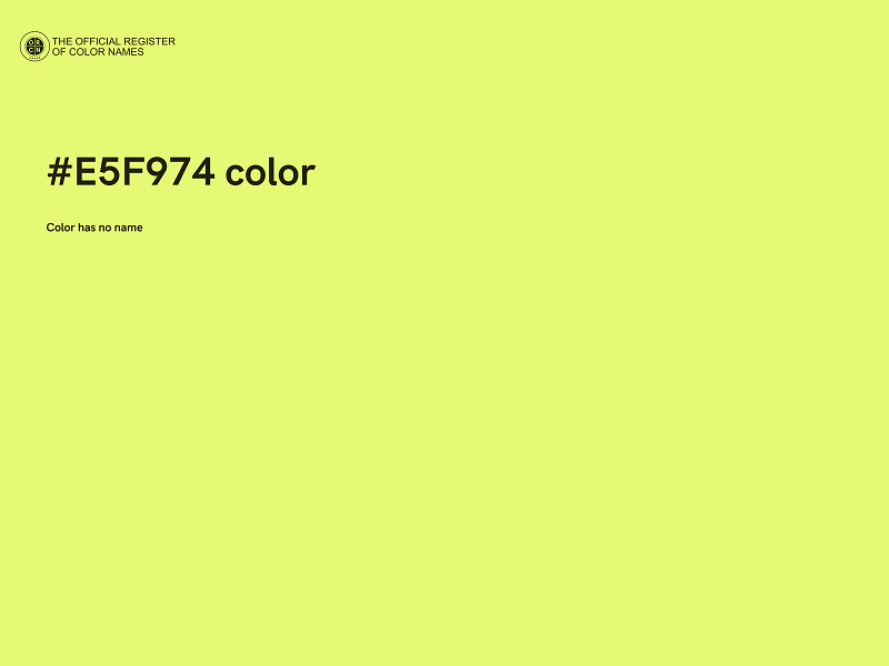 #E5F974 color image