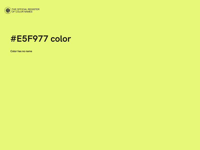 #E5F977 color image