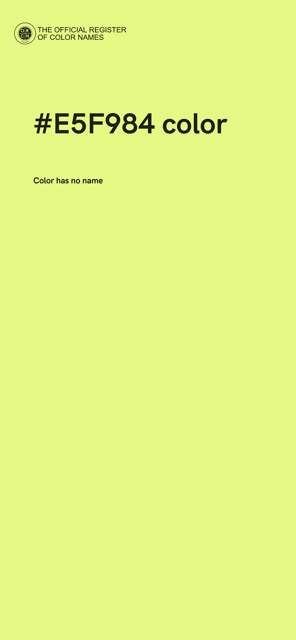 #E5F984 color image