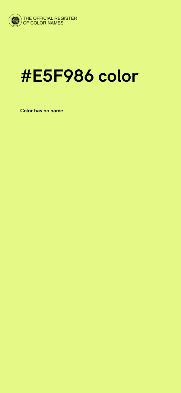 #E5F986 color image