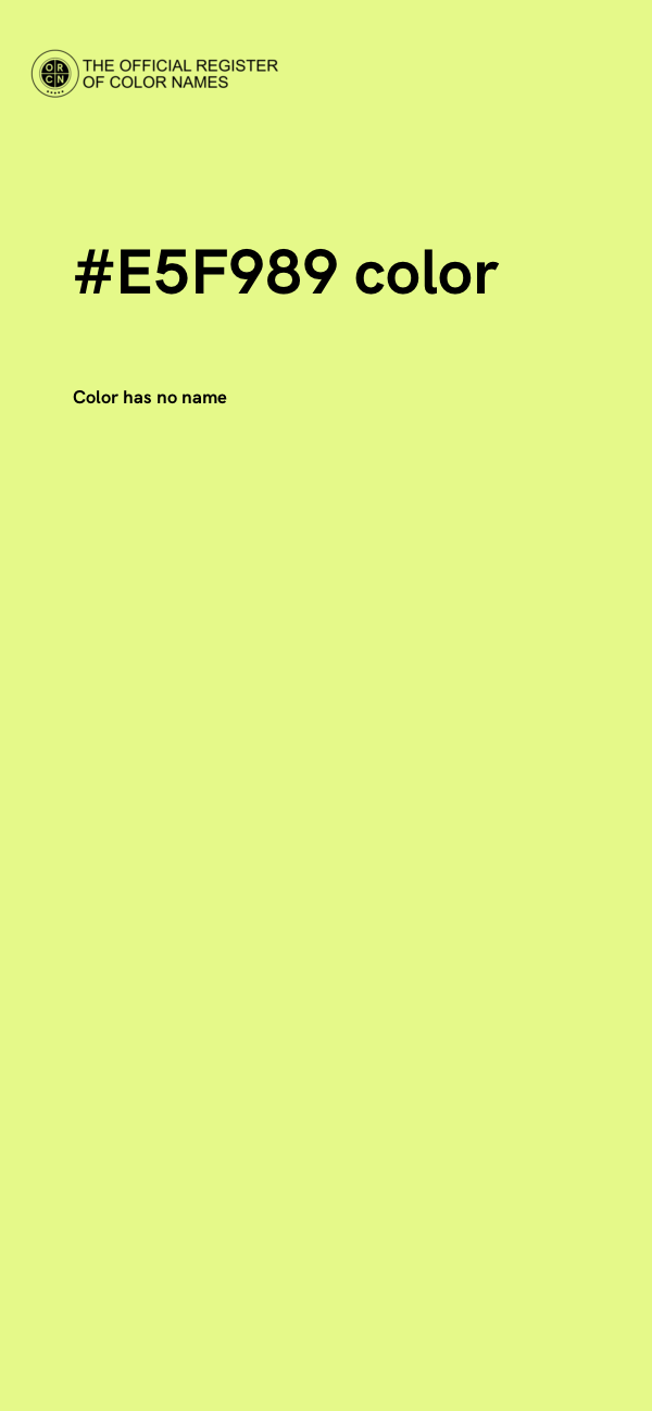 #E5F989 color image