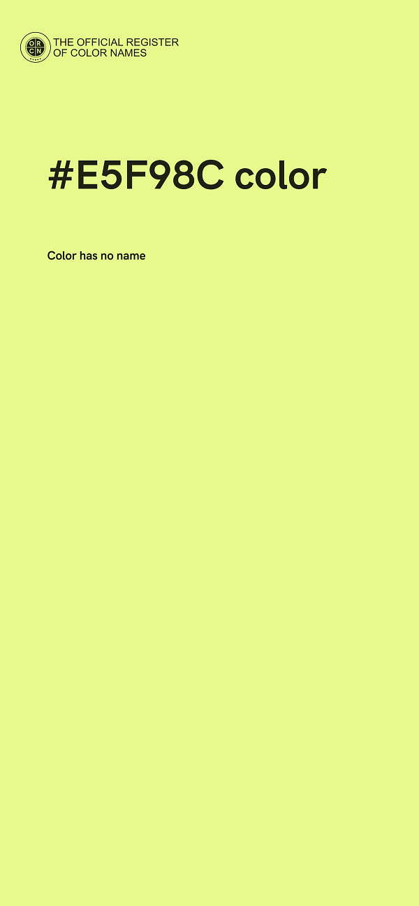 #E5F98C color image