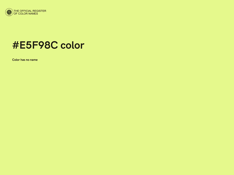#E5F98C color image