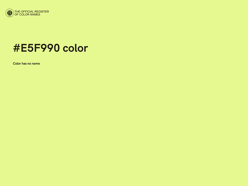 #E5F990 color image