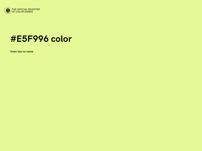 #E5F996 color image