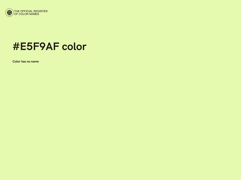 #E5F9AF color image