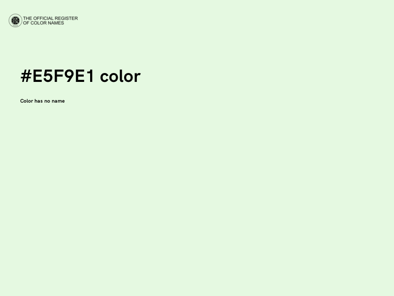 #E5F9E1 color image