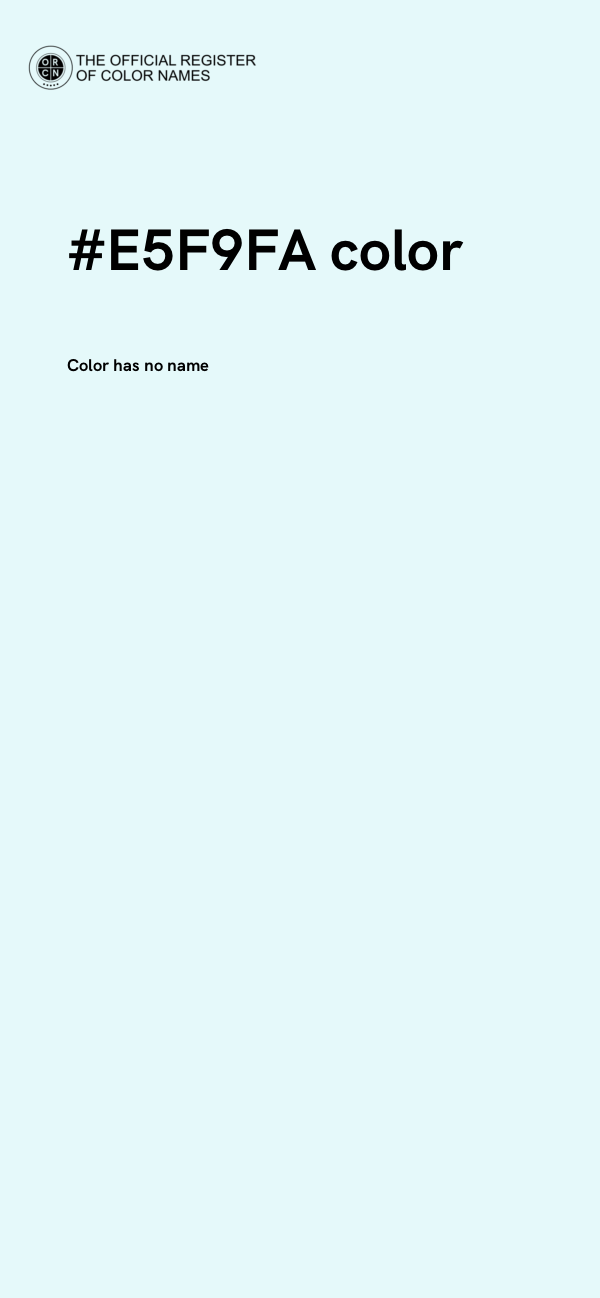 #E5F9FA color image