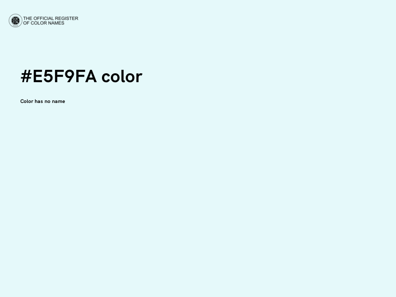 #E5F9FA color image