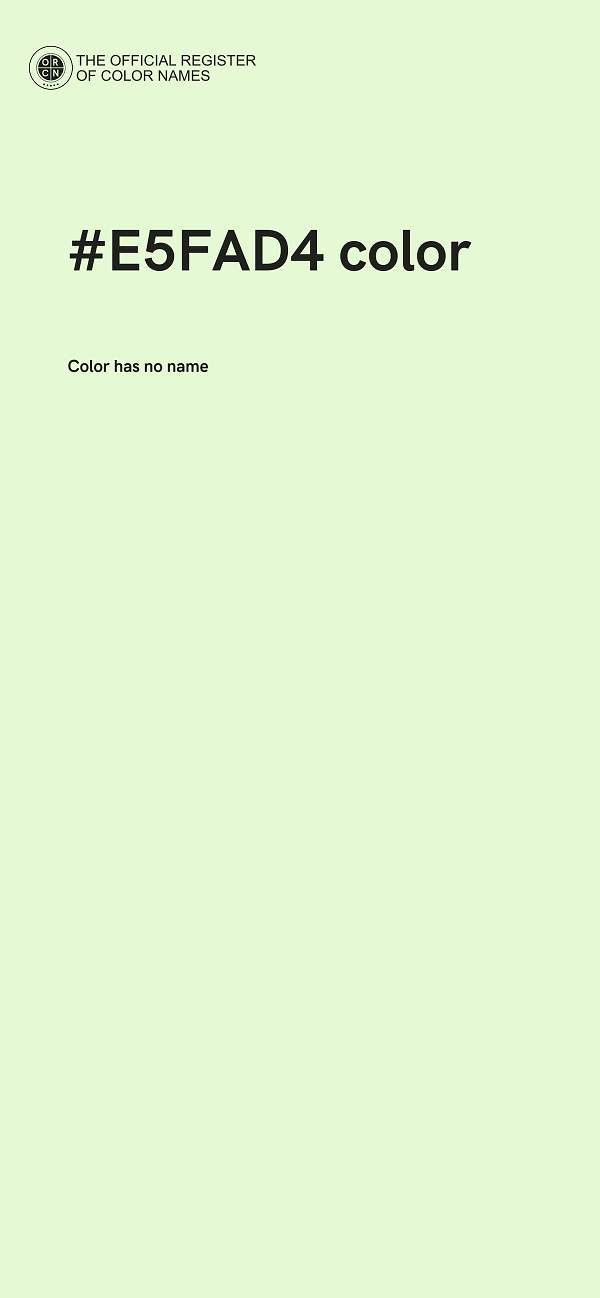 #E5FAD4 color image