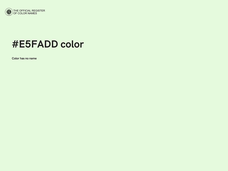 #E5FADD color image