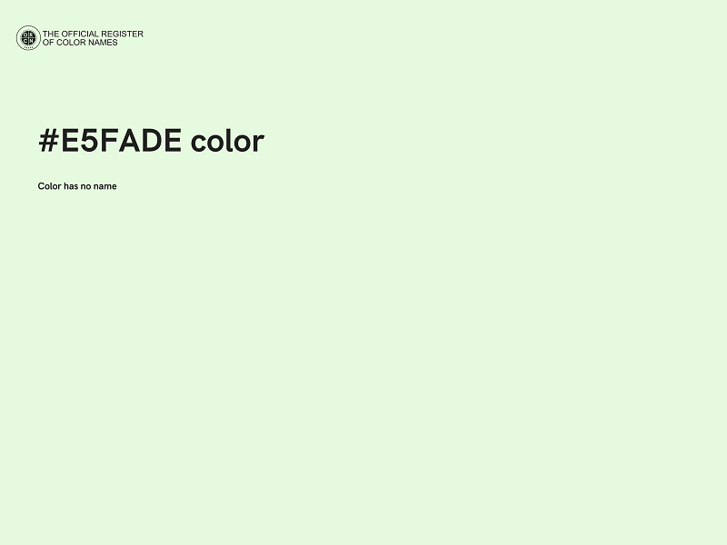#E5FADE color image