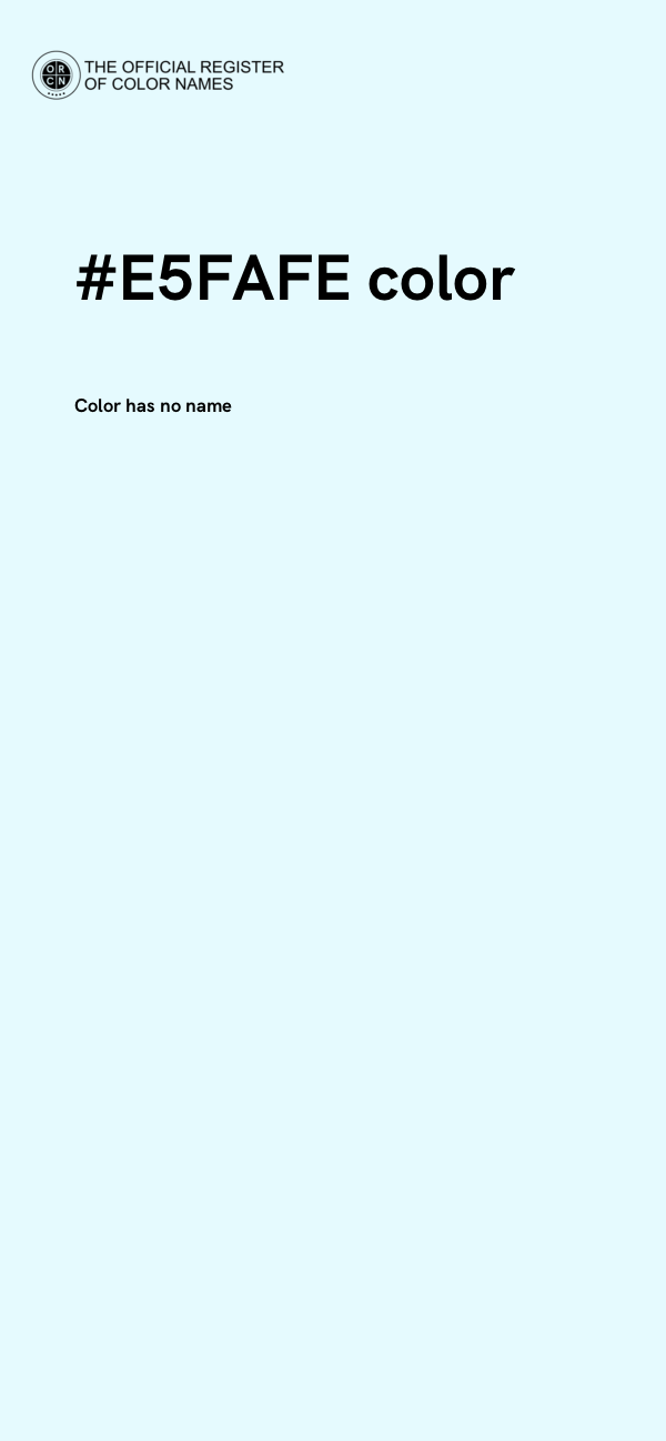#E5FAFE color image