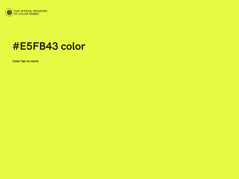 #E5FB43 color image