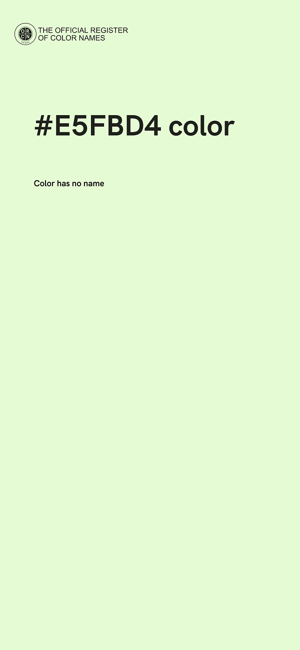 #E5FBD4 color image