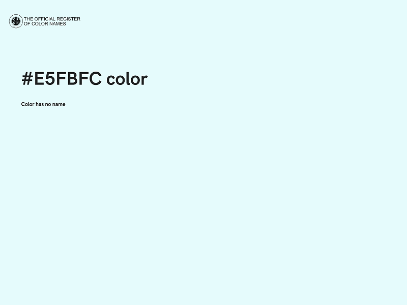 #E5FBFC color image