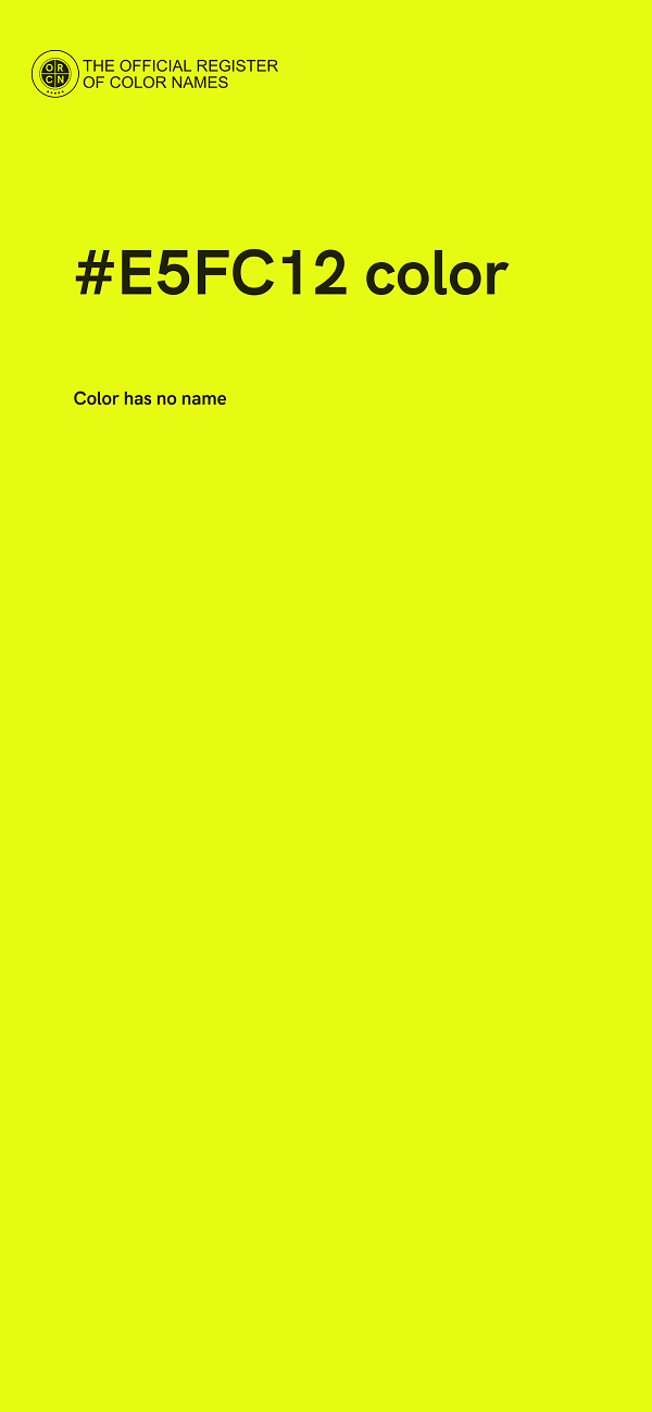 #E5FC12 color image