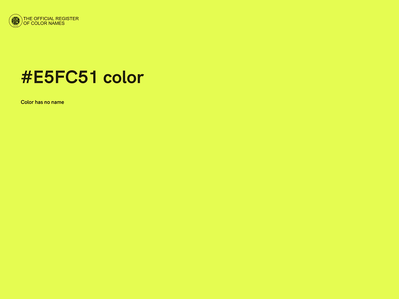 #E5FC51 color image