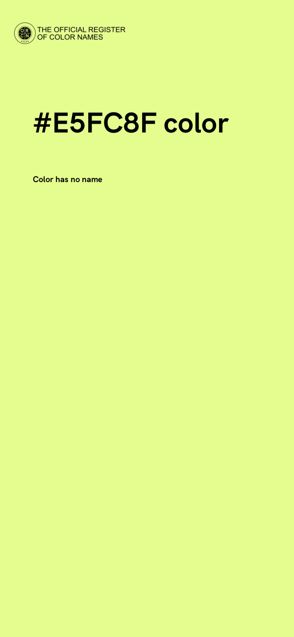 #E5FC8F color image