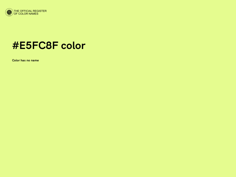 #E5FC8F color image