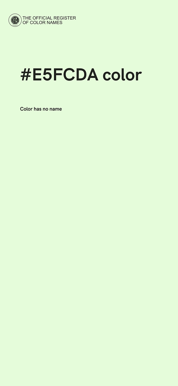 #E5FCDA color image